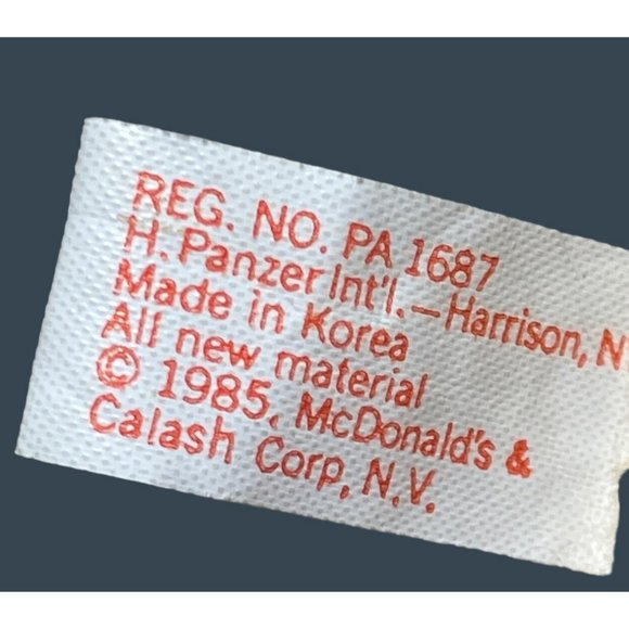 McDonalds Coca Cola Plush Reindeer Christmas Tree Ornament Vintage 1985 - Picture 8 of 10